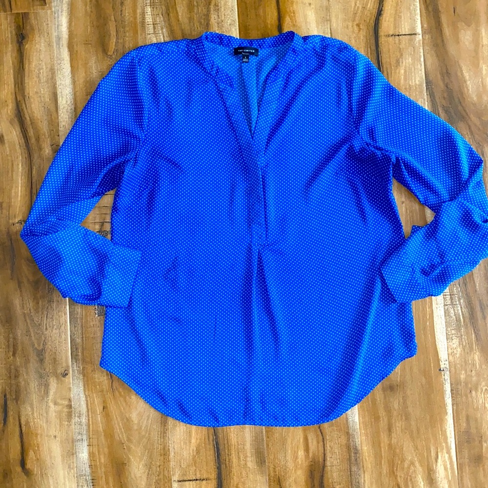 Rich Blue / White Polkadot Blouse!